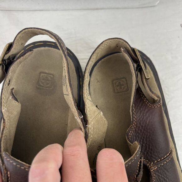 Dr. Martens Men Sz 11 Vtg Y2K Brown AirWare Chunky Fisherman Leather Sandals EUC - Picture 10 of 12